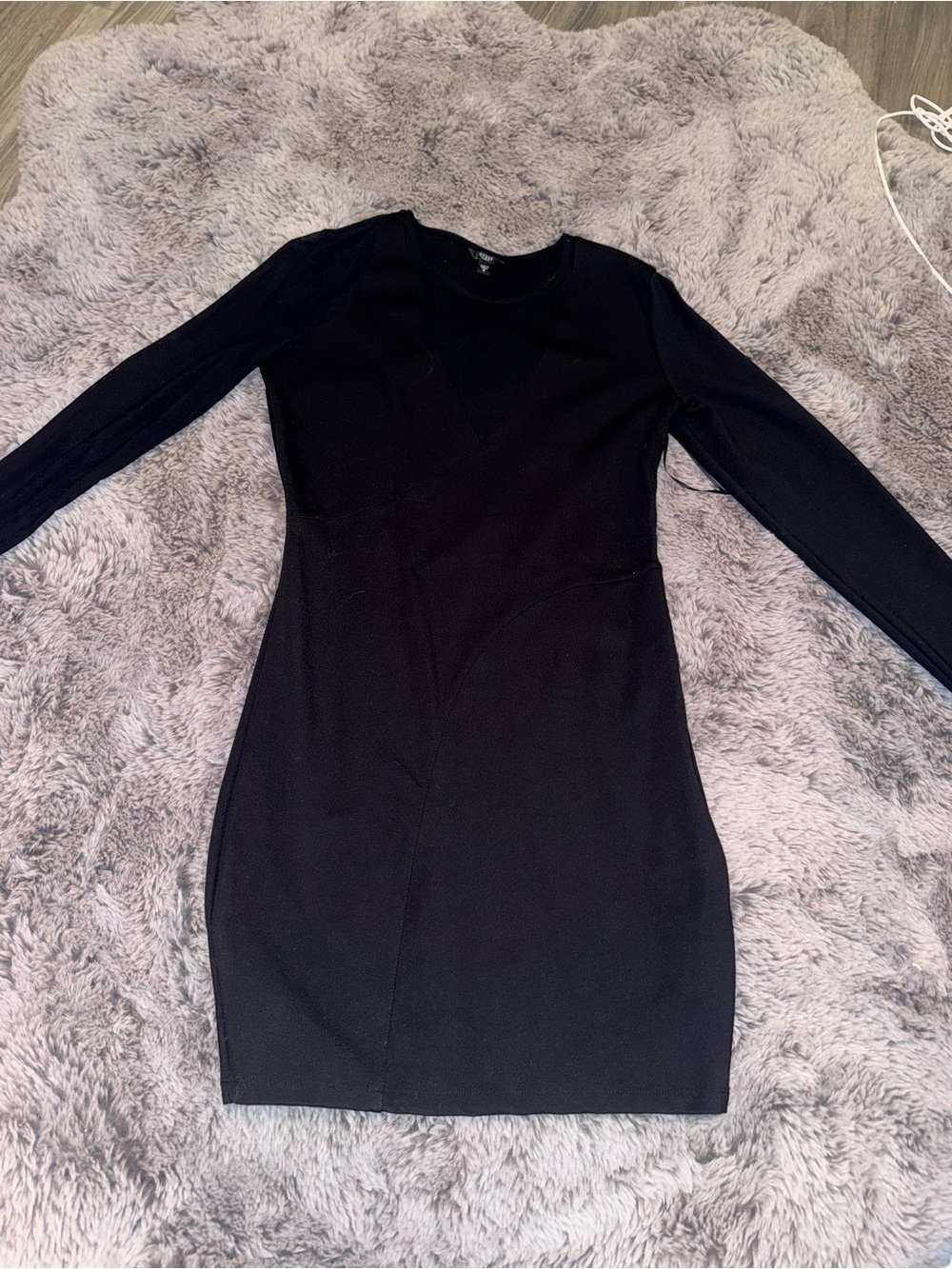 Guess Black Long-Sleeve Bodycon Dress